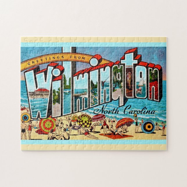 Puzzle Wilmington NC antiguo 11x14 (Horizontal)