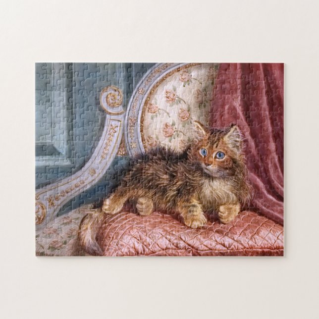 Puzzle Wilson Hepple: Gatito de Brown en una butaca (Horizontal)