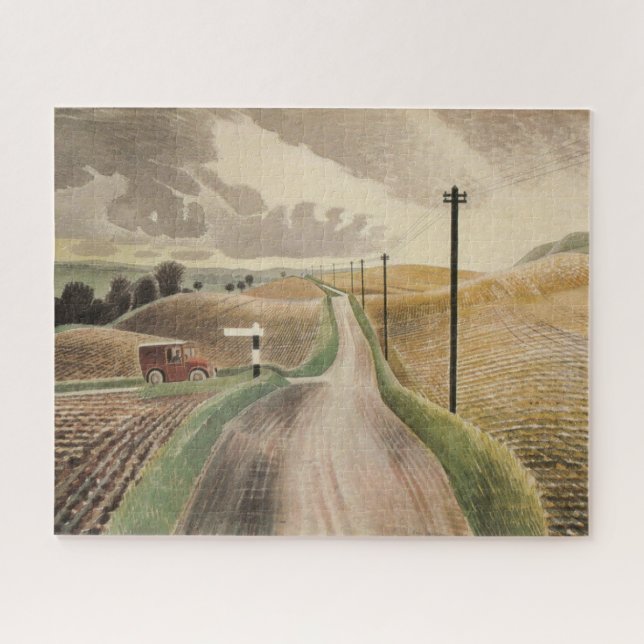 Puzzle Wiltshire Landscape (por Eric Ravilious) (Horizontal)