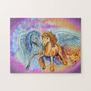 Puzzle Wind and Flame unicorn pegasus~rompecabezas