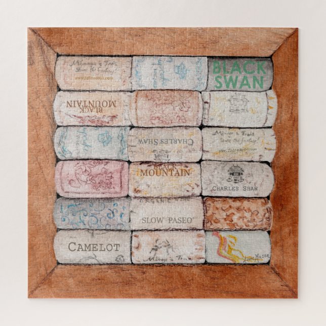 Puzzle Wine Cork Trivet (Vertical)