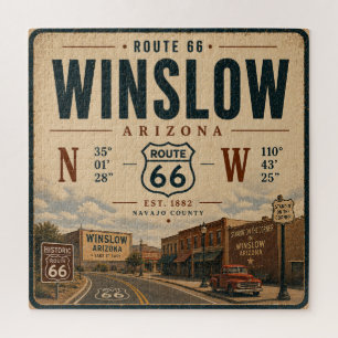 Puzzle Winslow Maravilla: Arte Retro Ruta 66