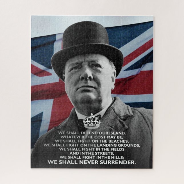Puzzle Winston Churchill "Never Surrender" (Vertical)