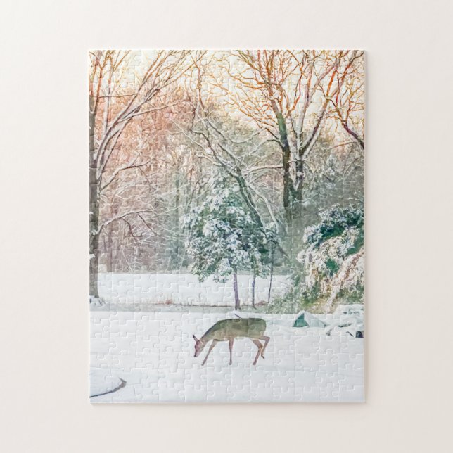 Puzzle Winter Deer (Vertical)