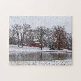 Puzzle Winter Farm Pano