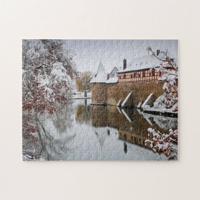 Puzzle Winter in Germany, Weissenburg in Bay. (Horizontal)