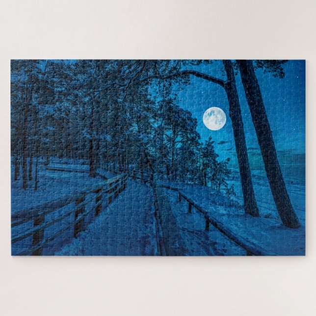Puzzle Winter landscape with snow covered pine forest (Horizontal)