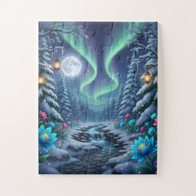 Puzzle Winter Mystical Garden (Vertical)