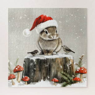Puzzle Winter Santa Bunny Wonderland