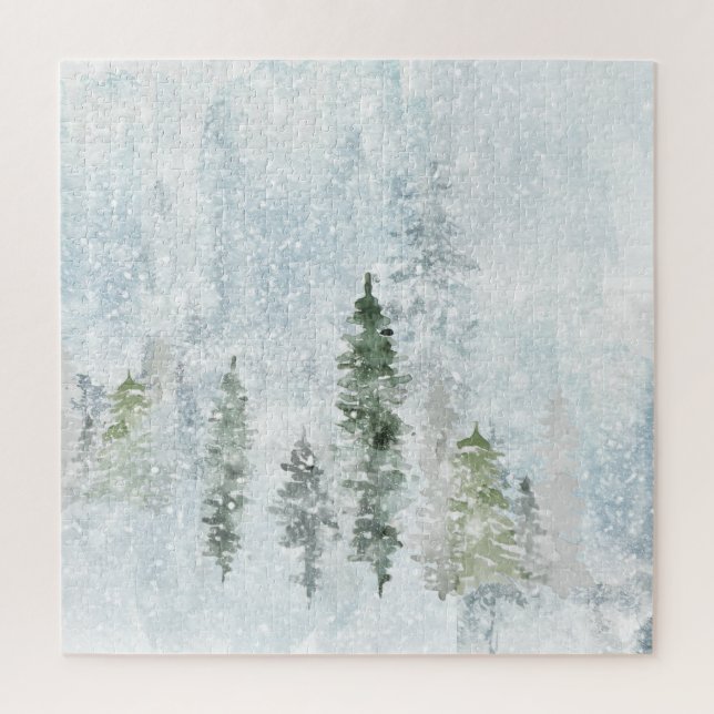 Puzzle Winter Storm Pines (Vertical)