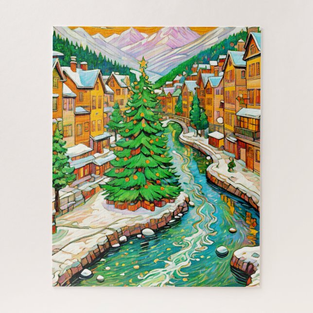 Puzzle Winter Village (Vertical)