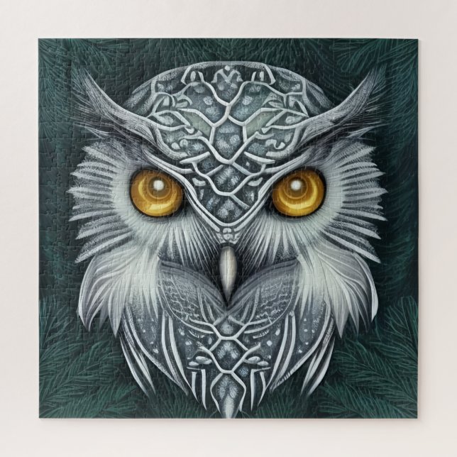 Puzzle Winter Wonder Snow Owl Beauty (Vertical)