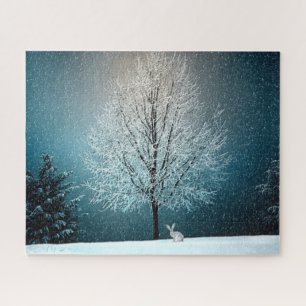 Puzzle Winter Wonderland con conejo