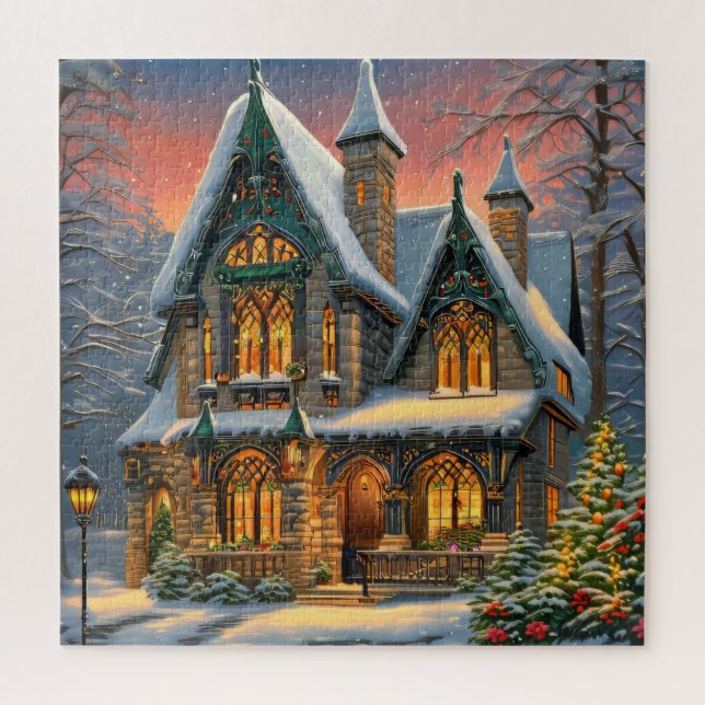 Puzzle Winter Wonderland House (Vertical)