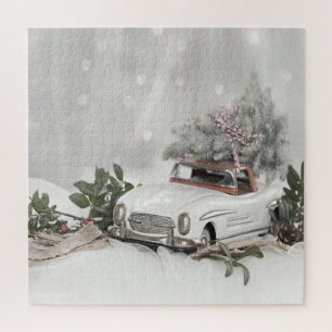 Puzzle Winter Wonderland,Pine Tree,Car