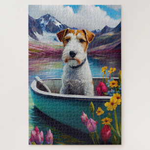Puzzle Wirefox Terrier en un remo: Una aventura panorámic