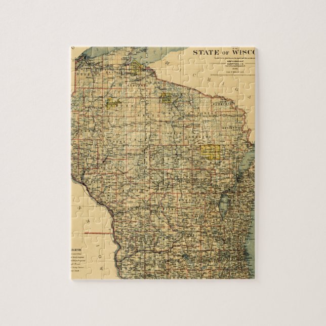 Puzzle Wisconsin 1896 (Vertical)