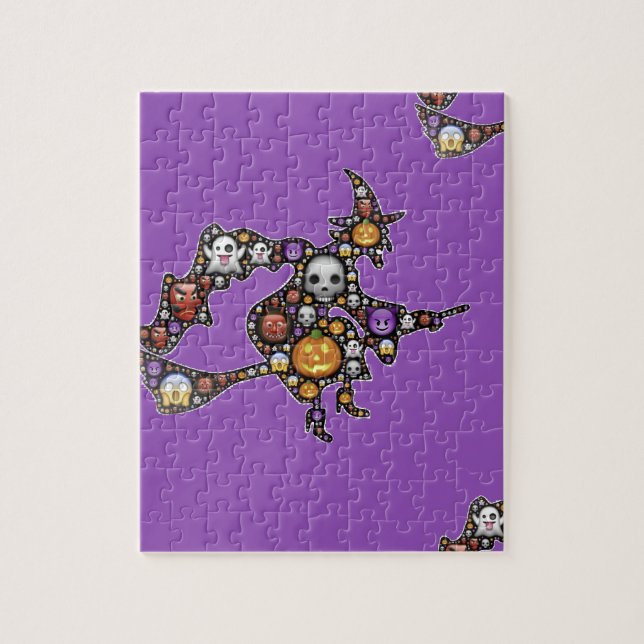 Puzzle witch emoji (Vertical)