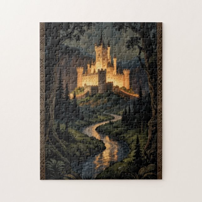  puzzle with a picture of a fairy-tale castle  (Vertical)