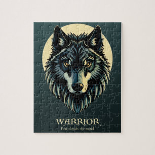 Puzzle Wolf face fenrir guerrero tribal sin miedo fenris