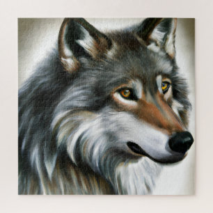 Puzzle Wolf Painting