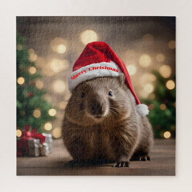 Puzzle "Wombat Wonderland: Una noche de Navidades acogedo (Vertical)