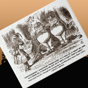 Puzzle Wonderland Alice Tweedledum Tweedledee Logic Qte