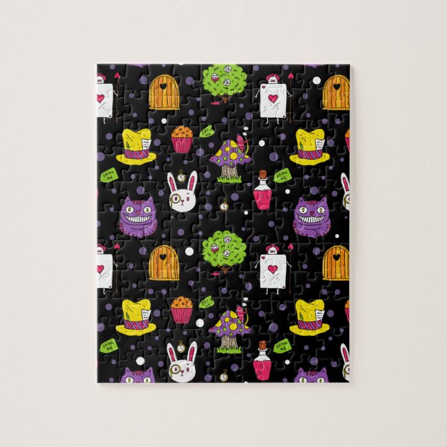 Puzzle Wonderland negro (Vertical)