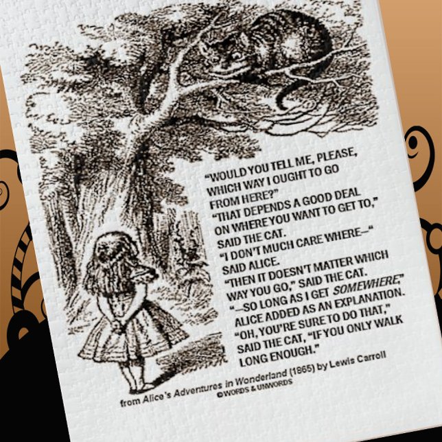 Puzzle Wonderland Qué Camino Debería Ir Desde Aquí (Wonderland passage jigsaw puzzle for anyone at a crossroad in life)