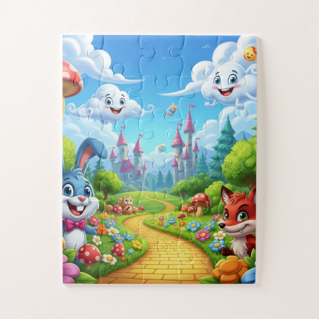 Puzzle Wonderland With Mr Buuny & Mrs Fox (Vertical)