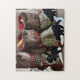 Puzzle Woodland Stockings Surprise Puzzle, 11" x 14"