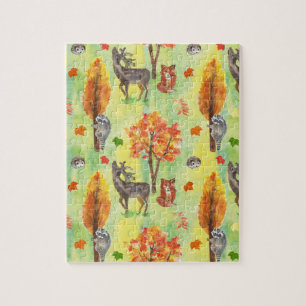 Puzzle Woodland Watercolor