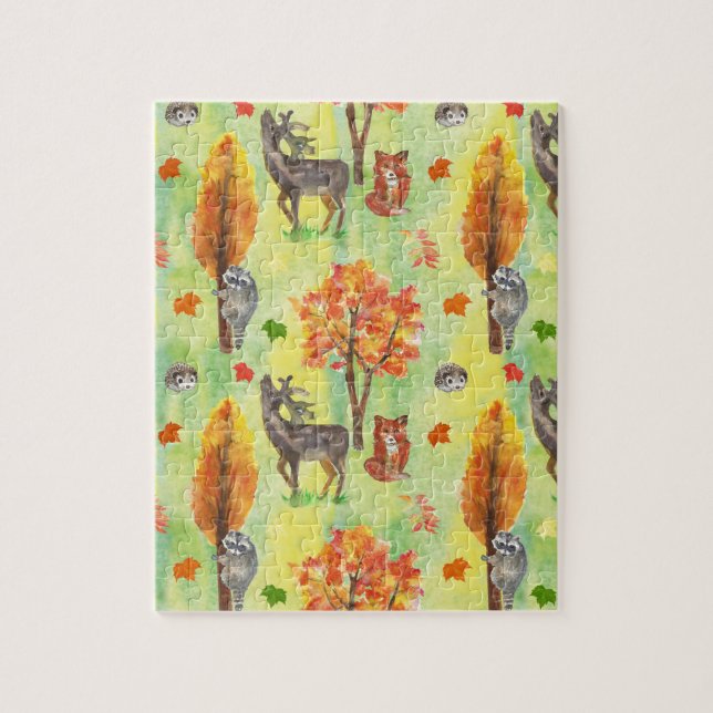 Puzzle Woodland Watercolor (Vertical)