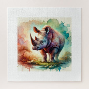 Puzzle Woolly Rhinoceros Serenity 240824AREF117 - Waterco