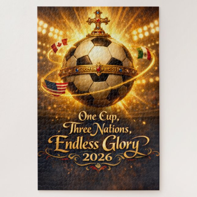 Puzzle World Cup 2026 Host Nations USA Mexico Canada (Vertical)