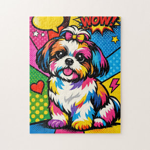 Puzzle “¡WOW! Shih Tzu Pop‑Art”