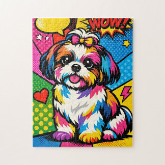 Puzzle “¡WOW! Shih Tzu Pop‑Art”
