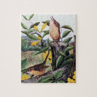 Puzzle Wrens de Carolina y Jessamine amarillo