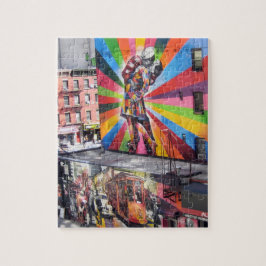 Puzzle WWII V-J Day besar a marinero enfermero mural icón