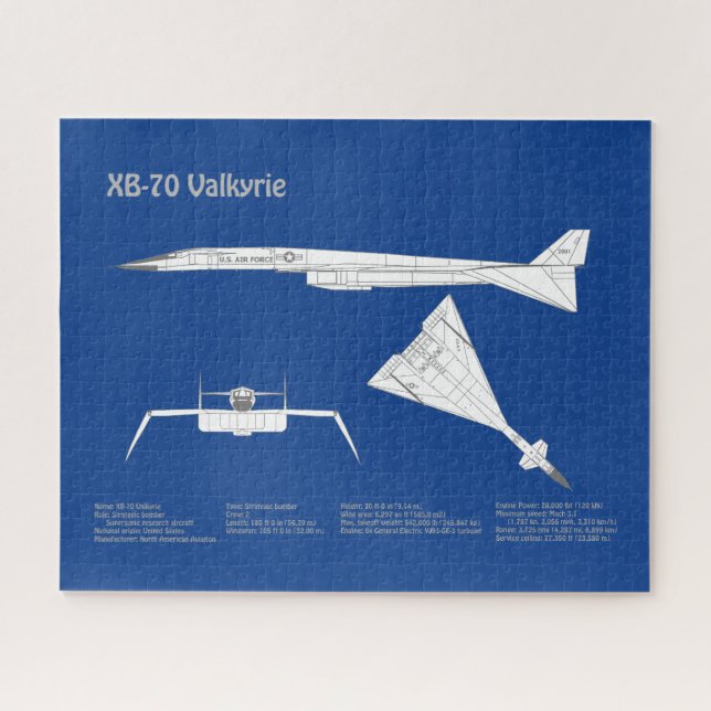 Puzzle XB-70 Valkyrie - Planes de Planes de Plano de Plan (Horizontal)