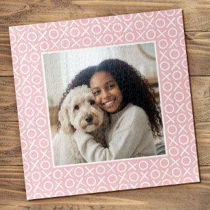 Puzzle XOXO Abrazos y Besos Foto Personalizada Moderno Ro