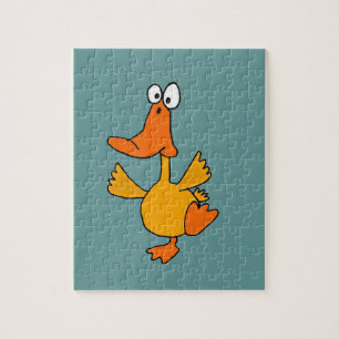 Puzzle XX dibujo animado divertido del pato del baile