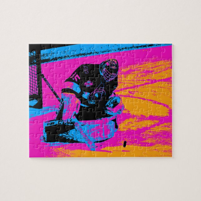 Puzzle ¡Y El Puck Se Detiene Aquí! - Hockey sobre hielo G (Horizontal)