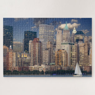 Puzzle Yacht Hudson New York City Manhattan Skyline Estad