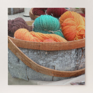 Puzzle Yarn en cesta de corteza de abedul