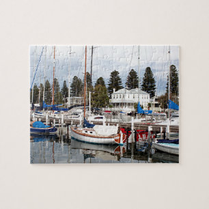 Puzzle Yates en el puerto deportivo, Port Fairy, Victoria