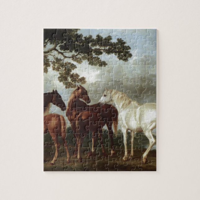 Puzzle Yeguas y potros en un paisaje George Stubbs del (Vertical)