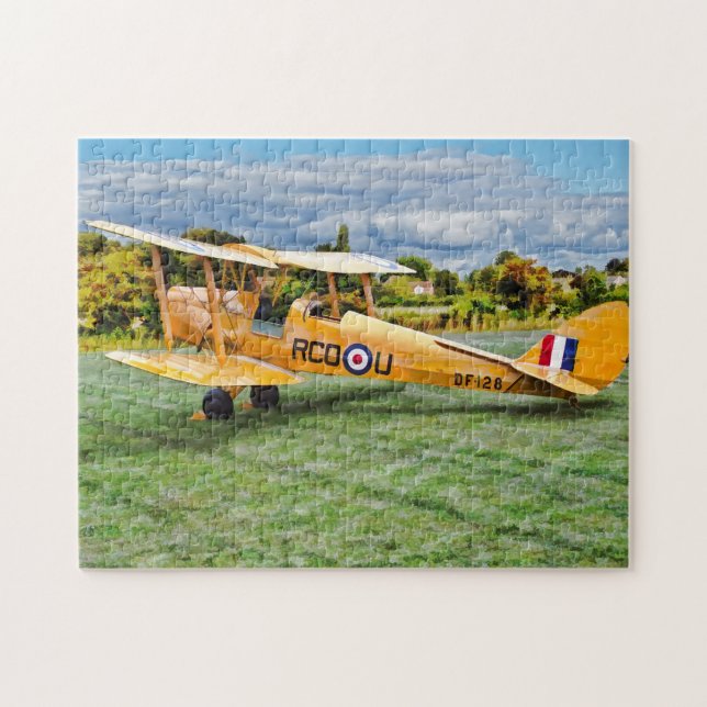 Puzzle Yellow Bi Plane jigsaw (Horizontal)