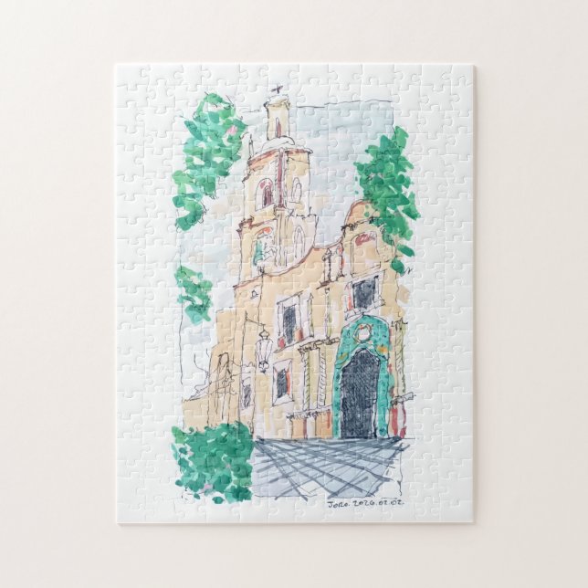 Puzzle Yellow Church (Vertical)