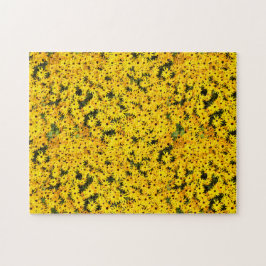 Puzzle Yellow Flower Field of Flowers Garden Bright Sunny
